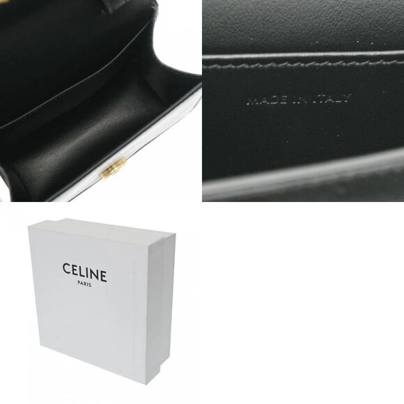 CELINE Mini Chain Bag Triomphe Black/Noir shoulder bag 800000128679000 - Picture 10 of 10